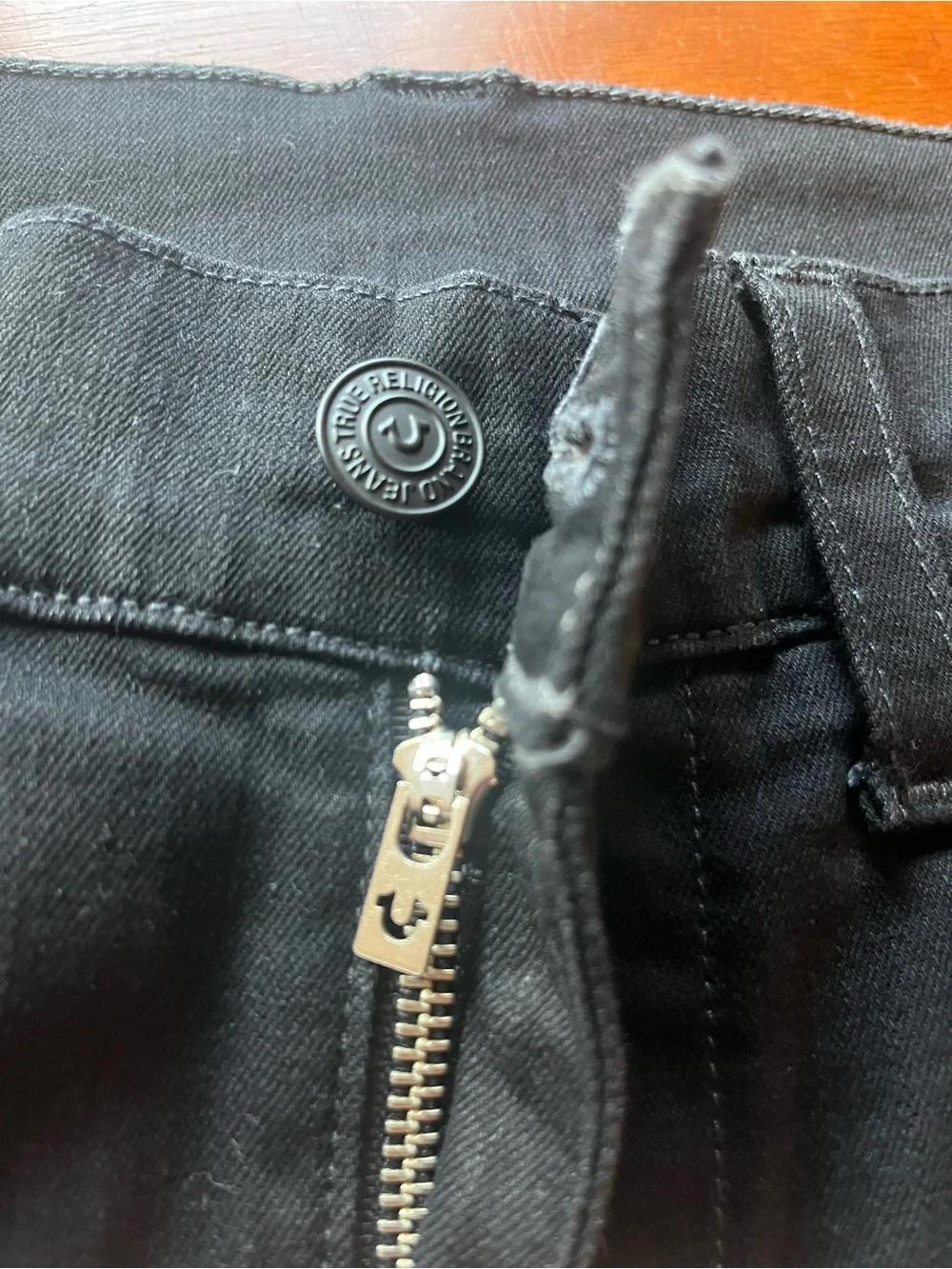 True Religion Ricky Frayed Hem Flap Shorts Size 34